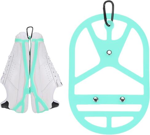 Shoe Holster for Backpack [1SET] - Elastic Silicone Footwear Holder with Clip Use for Travel & Outdoors & Sports - [Cyan-Blue-XL] Hang Extra Shoes Cleats Boots in Saudi Arabia
