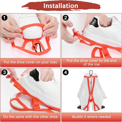 Shoe Holster for Backpack [1SET] - Elastic Silicone Footwear Holder with Clip Use for Travel & Outdoors & Sports - [Cyan-Blue-XL] Hang Extra Shoes Cleats Boots in Saudi Arabia