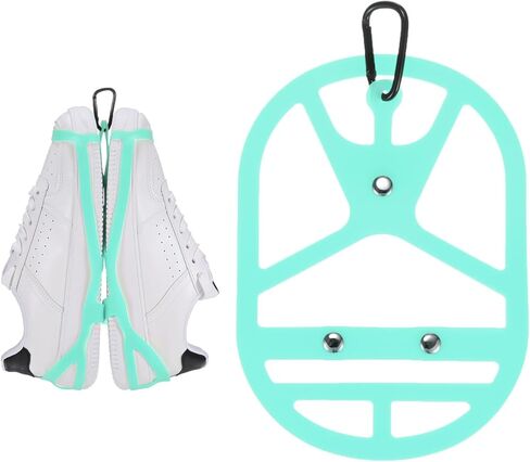 Shoe Holster for Backpack [1SET] - Elastic Silicone Footwear Holder with Clip Use for Travel & Outdoors & Sports - [Cyan-Blue-XL] Hang Extra Shoes Cleats Boots in Saudi Arabia