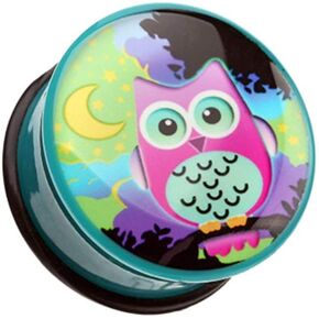 Midnight Owl Single Flared Ear Gauge Plug in Saudi Arabia