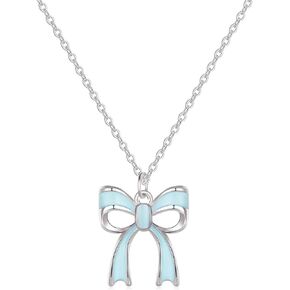 Gold Bow Necklace Women Bow Jewelry Ribbon Pendant Necklace Dainty Rhinestone Bow Tie Choker Necklace Gift in Kuwait