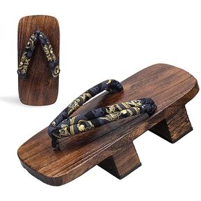 صنادل جيتا قباقيب خشبية، صنادل جيتا للرجال فليب فلوب بأسنان يابانية تقليدية عالية الكعب in Kuwait