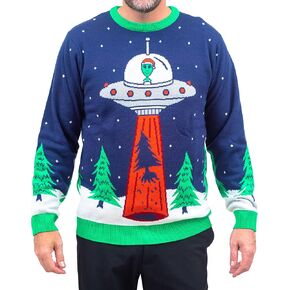 UFO Tree Abduction Space Ship Ugly Christmas Sweater in Saudi Arabia