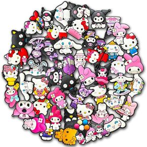 30 50Pcs Cartoon Croc Charms for Shoe, Cartoon Shoe Charms for Clogs Sandals Decoration in Kuwait