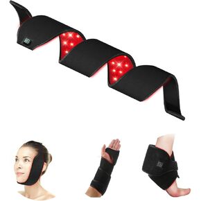 Red Light Therapy Belt for Body, 37'' Cordless Red Infrared Light Wrap for Neck Chin Knee Ankle Hand Pain Relief, 660nm & 850nm with Pulse & Heating Modes in Kuwait