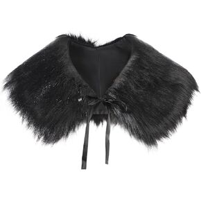 PENINSULA LOVE للأطفال من العصور الوسطى بياقة من الفرو الصناعي، شال فايكنغ محارب كتف، إكسسوار أزياء الهالوين في عصر النهضة in Kuwait