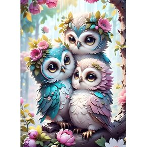 GDYEEH DIY Giraffe 5D Diamond Art Painting Kit, Flowers Full Round Drill Sparkling Diamond Painting Picture, Cartoon Diamond Painting Art Craft Kits for Adults Beginners, Home Wall Decor 12x16inch in Kuwait