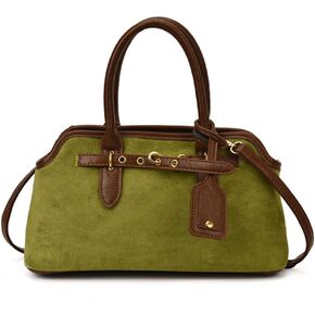 Suede Tote Bag for Women Faux Suede Handbag Slouchy Shoulder Hobo Bags Leather Satchel Crossbody Bag Vintage Fall Purse in Saudi Arabia