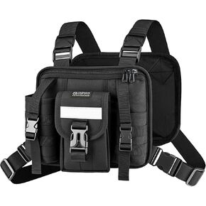 Sports Chest Pack for Men Women, Running Vest Bag Reflective Gear, Tactical Vest, for Cycling Hiking Skiing Camping Fishing Gym Workouts Dog Walking in Saudi Arabia