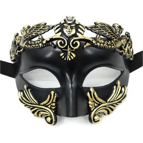 Men's Roman Greek Venetian Half Face Mask - For Masquerade Ball, Mardi Gras, Halloween in Saudi Arabia