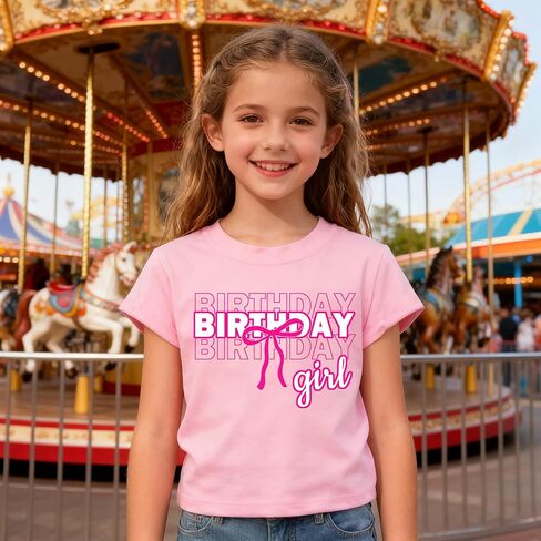 Birthday Girl Shirt Toddler Kid 4th 5th 6th 7th 8th 9th 10th 11th 12th Girls Birthday Tshirts Short Sleeve Tees in Kuwait