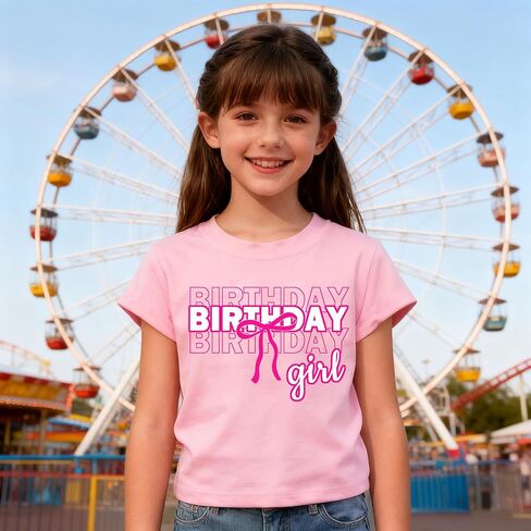 Birthday Girl Shirt Toddler Kid 4th 5th 6th 7th 8th 9th 10th 11th 12th Girls Birthday Tshirts Short Sleeve Tees in Kuwait