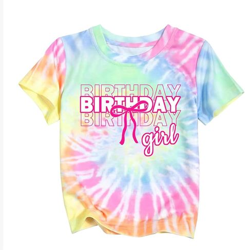 Birthday Girl Shirt Toddler Kid 4th 5th 6th 7th 8th 9th 10th 11th 12th Girls Birthday Tshirts Short Sleeve Tees in Kuwait