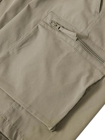 Men's Summer Breathable Cargo Shorts Loose Casual Elastic Waist Multi-Pocket Shorts in Saudi Arabia