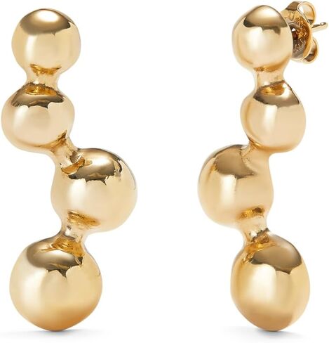 UNOde50 18K Gold-Plated Bubble Drop Earrings, 4-Bead Design, SER INTREPIDA Collection in Saudi Arabia