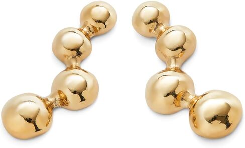 UNOde50 18K Gold-Plated Bubble Drop Earrings, 4-Bead Design, SER INTREPIDA Collection in Saudi Arabia