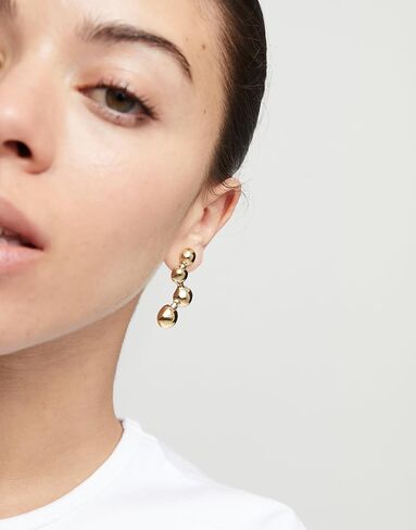 UNOde50 18K Gold-Plated Bubble Drop Earrings, 4-Bead Design, SER INTREPIDA Collection in Saudi Arabia