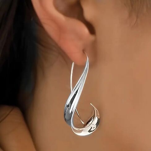 Vintage-Inspired Hook Earrings, Irregular Bohemian Design, Gift for Women in Saudi Arabia
