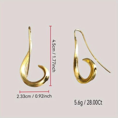 Vintage-Inspired Hook Earrings, Irregular Bohemian Design, Gift for Women in Saudi Arabia