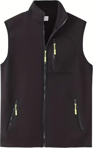Men’s Puffer Sleeveless Vest with Zipper Pockets Lightweight Casual Vest Winter Warm Outdoor Jacket in Saudi Arabia