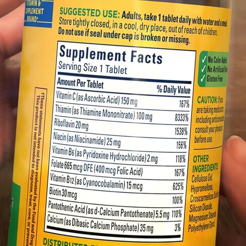 Nature_Mades Super B Complex with C Tablets (460 Count. Value Pack) high Potency b Complex Energy Support Tablets Daily Wellness Support Plus Blend in Kuwait