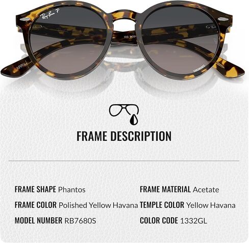 Ray-Ban RB7680S LARRY Phantos Shaped Sunglasses for Men & Women with Official RAYBAN Eyewear Kit in Saudi Arabia