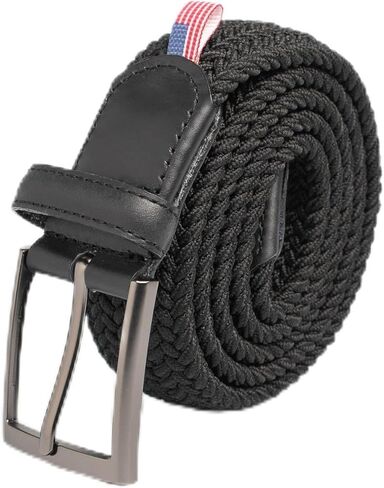 Mens Braided Stretch Belt – Adjustable Woven Golf Belt for Casual, Work, and Active Wear in Kuwait