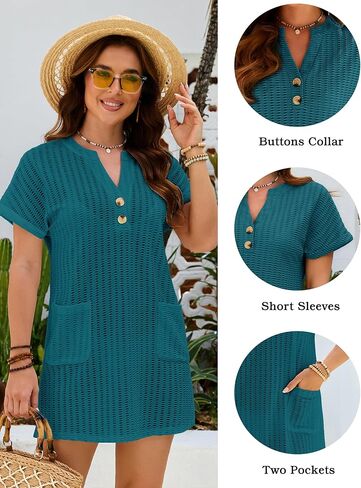 Blooming Jelly Womens Swimsuit Coverup Swimwear Beach Cover Ups Bikini Bathing Suit Cover Up Swim Suit Pool Coverups in Saudi Arabia