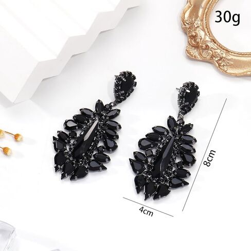 Large Rhinestone Chandelier Earrings for Women - Statement Teardrop Crystal Bridal Earrings Trendy Formal Prom Wedding Jewelry Gifts in Saudi Arabia