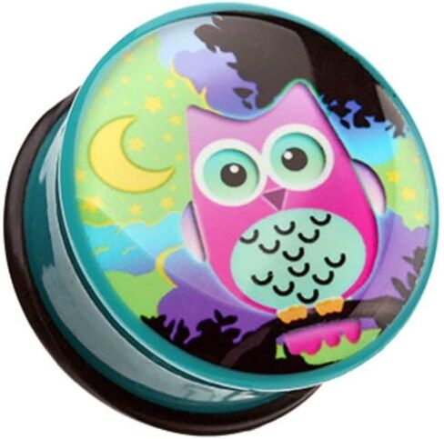 Midnight Owl Single Flared Ear Gauge Plug in Saudi Arabia