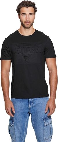 GUESS Men's Short Sleeve Embossed Tee in Saudi Arabia