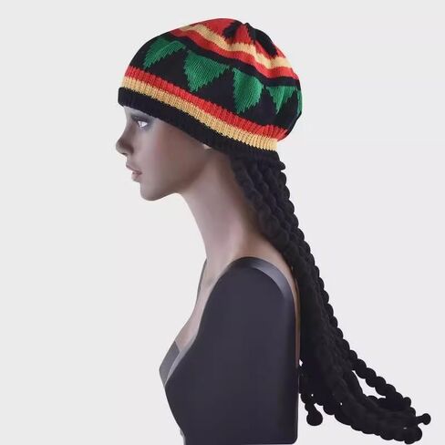 Popular Colorful Hat Knitted Braid Beret Fake Braid Hat Unique Gift for Friends in Saudi Arabia