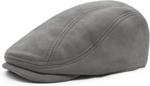 YAMEIZE Retro Suede Newsboy Hats for Men Women Beret Ivy Flat Cap Adjustable Winter Caps Trendy in Saudi Arabia