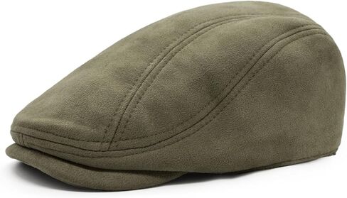 YAMEIZE Retro Suede Newsboy Hats for Men Women Beret Ivy Flat Cap Adjustable Winter Caps Trendy in Saudi Arabia