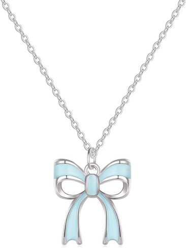 Gold Bow Necklace Women Bow Jewelry Ribbon Pendant Necklace Dainty Rhinestone Bow Tie Choker Necklace Gift in Kuwait