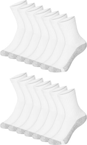 Hanes boys Crew Socks, 14 Pairs, Stretch-cotton Socks for Boys, Moisture-wicking, Cushioned in Saudi Arabia