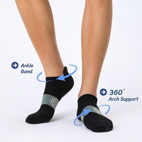 Ankle Running Socks for Men with Cushion 5 Pack Mens Athletic Cushioned Low Cut Cotton Short Sports Socks in Saudi Arabia
