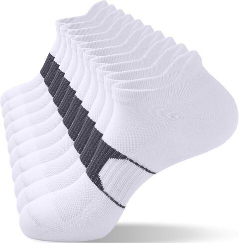 Ankle Running Socks for Men with Cushion 5 Pack Mens Athletic Cushioned Low Cut Cotton Short Sports Socks in Saudi Arabia