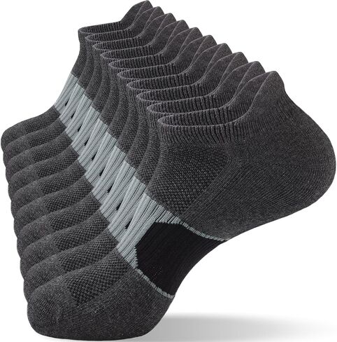 Ankle Running Socks for Men with Cushion 5 Pack Mens Athletic Cushioned Low Cut Cotton Short Sports Socks in Saudi Arabia