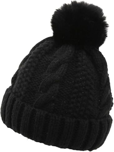 Toddler Boys Girls Warm Beanie Winter Hat for Kids Cozy Kint Pom Pom Beanies in Saudi Arabia
