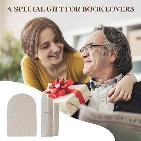 Book Ends for Heavy Books, Beige Modern Pleasing Layered Arch Design Aesthetic Bookend Decorative, Concrete Book Ends to Hold Books Heavy Duty for Bookshelf Decor, Home Decor, Office Decor in Saudi Arabia