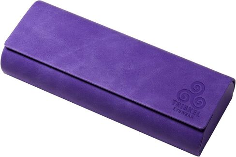 Minimalist Rectangle Glasses Case – Slim Hard Shell PU Leather Eyewear Holder with Magnetic Closure in Saudi Arabia