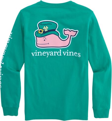 تي شيرت Vineyard Vines للأولاد بأكمام طويلة وجيب على شكل حوت يوم القديس باتريك in Kuwait