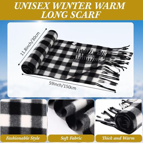 90 Pcs Hats Scarves Gloves Supplies Bulk Winter Beanie Hats Black Grey Grids Scarves Touchscreen Gloves Gift in Saudi Arabia