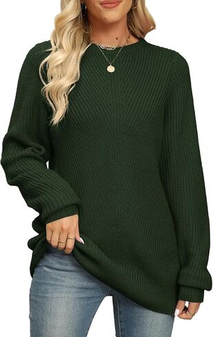 BELAROI Plus Size Sweaters for Women Pullover Long Sleeve Tops Chunky Tunic Shirts Outfits Crew Neck Loose Fit in Saudi Arabia
