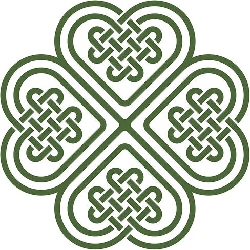 Celtic Knot Four Leaf Clover Round Metal 0.75" Lapel Pin Hat Shirt Pin Tie Tack Pinback in Saudi Arabia