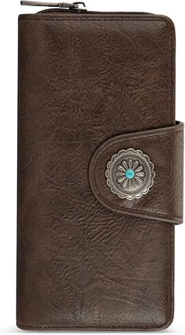 Montana West Women's Wallets Western Sunflower Wallet Women Large Capacity Credit Card Wallet Ladies Female Bifold Clutch Wallets with ID Window and Coin Purse in Saudi Arabia