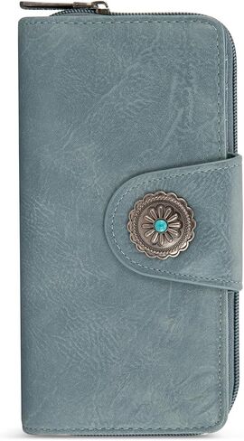 Montana West Women's Wallets Western Sunflower Wallet Women Large Capacity Credit Card Wallet Ladies Female Bifold Clutch Wallets with ID Window and Coin Purse in Saudi Arabia