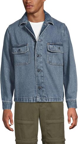 Lands' End Men's Denim Utility Shirt Jacket in Saudi Arabia