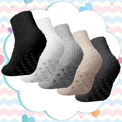 Liitrsh 30 Pack Women Fuzzy Socks Bulk with Grip Winter Warm Fluffy Non Slip Sleeping Sock for Christmas Indoor in Saudi Arabia